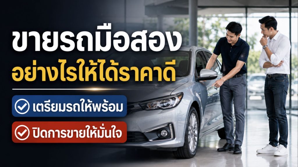 ขายรถมือสองอย่างไรให้ได้ราคาดี เตรียมรถให้พร้อม ปิดการขายให้มั่นใจ